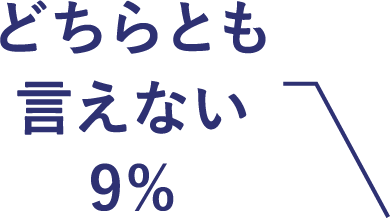 どちらとも言えない 9%